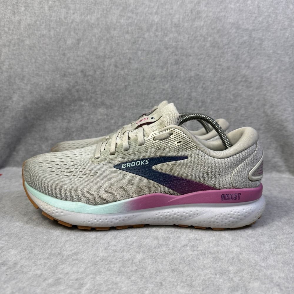 Brooks Ghost 16 Women's Sneakers - Beige, Pink, Mint, Navy